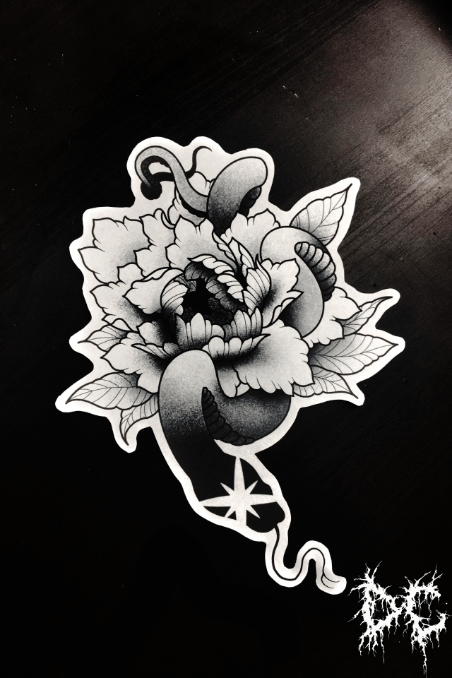 Dobry Chłopiec Tattoo Lublin - tatuaż kwiat wzory projekt